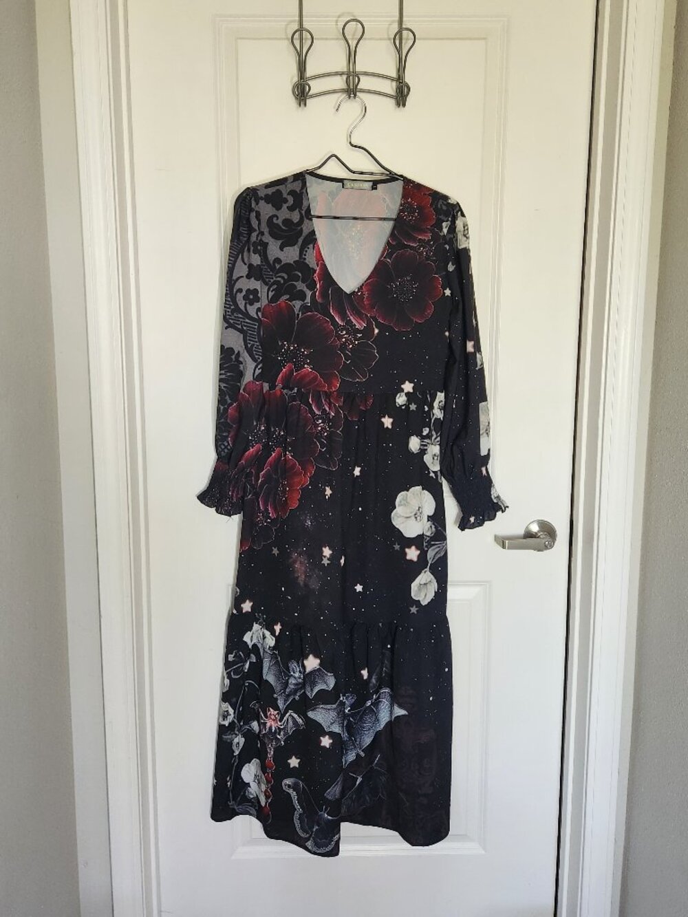 Coramoon Dress with Fancy Bat Print Size Large